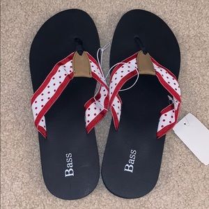 Bass Red Flip-Flops NEW NWT